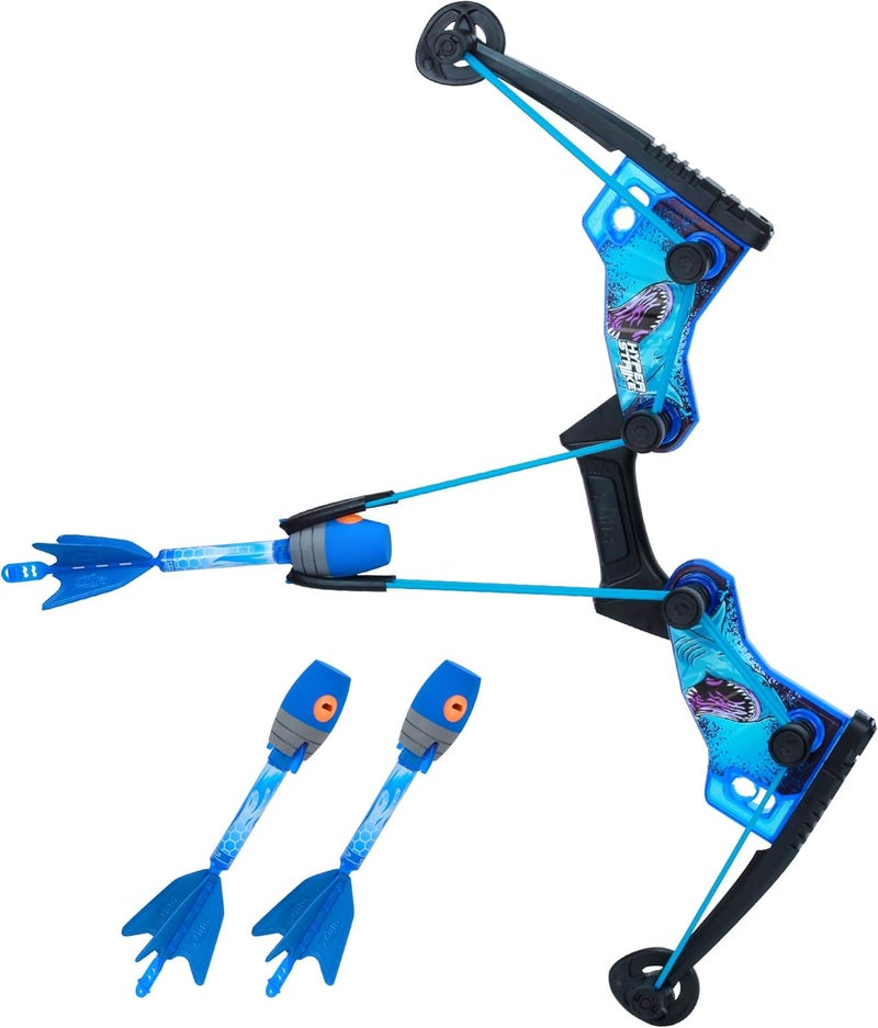 Zing HyperStrike FireTek Bow Archer Pack, Light Up Bow and Light Up Zonic Whistle Arrows, Shoots Arrows Over 200ft, Outdoor Play with Friends and Family, for Ages 14+ (Blue) - Image 1
